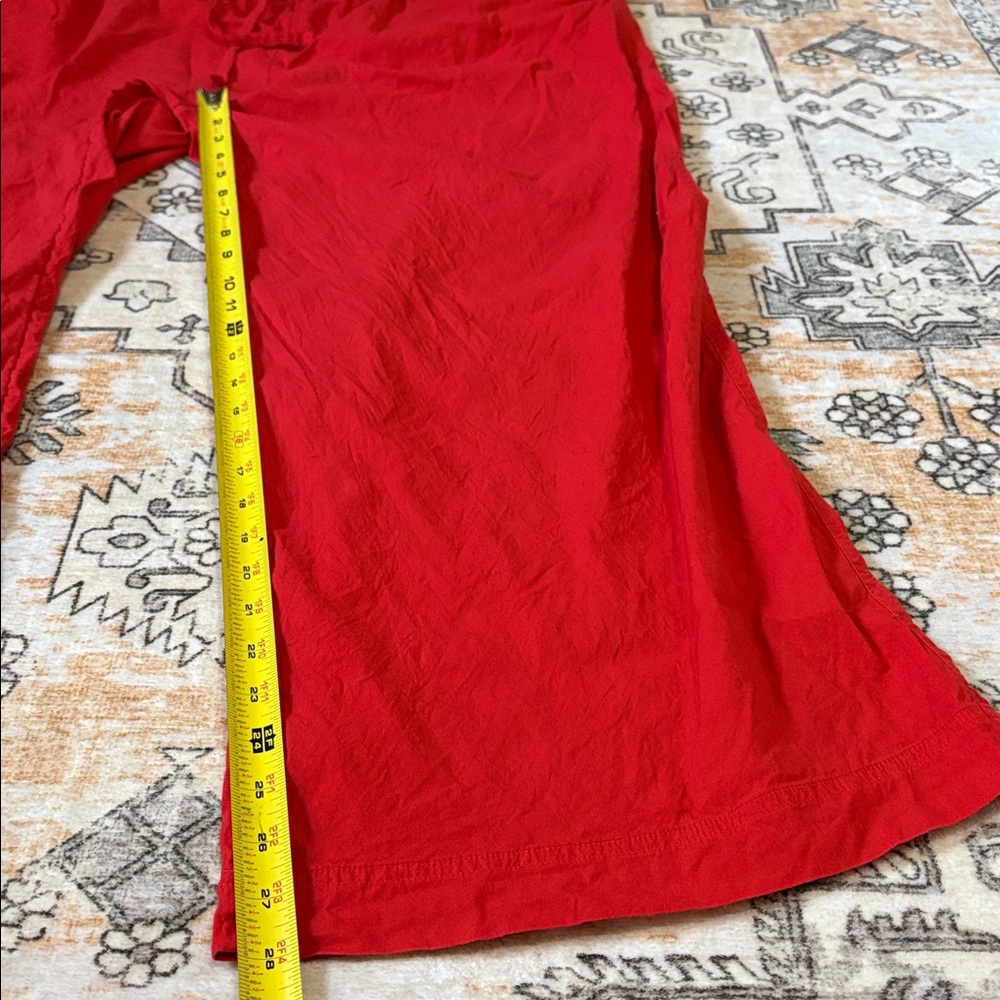 ATHLETA XL Paradise Linen Blend  Mid Rise Wide Leg Pants in red EUC - Picture 8 of 9